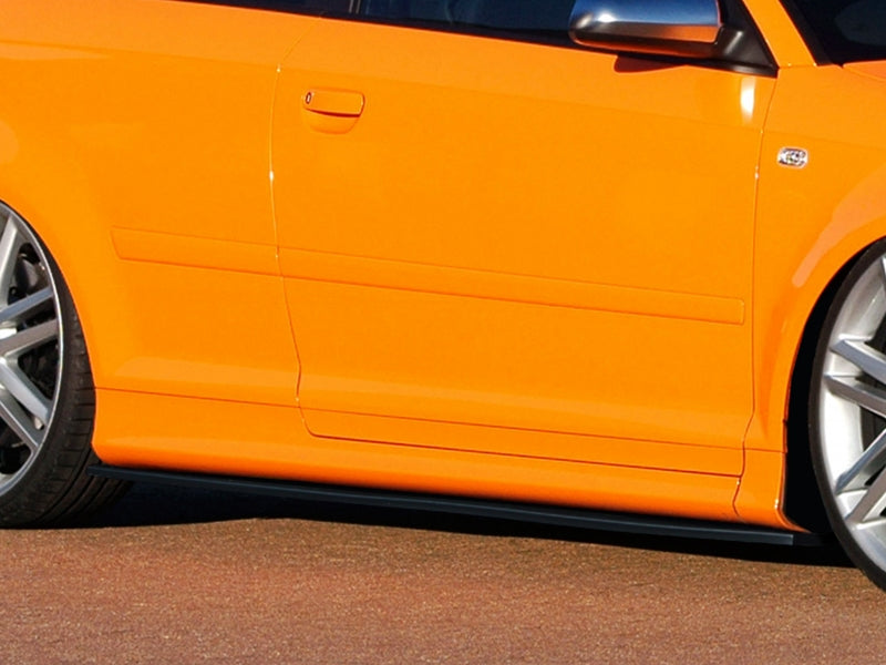 CUP Seitenschweller Audi S3, 8P Facelift Bj.:2009-2013 Schwarz Glanz