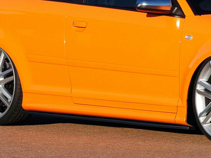 CUP Seitenschweller Audi S3, 8P Facelift Bj.:2009-2013 Schwarz Glanz