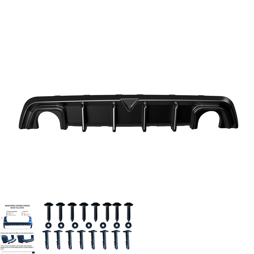 Heckdiffusor passend für Alfa Romeo Giulietta 2010-2020 v2 Hochglanz Schwarz