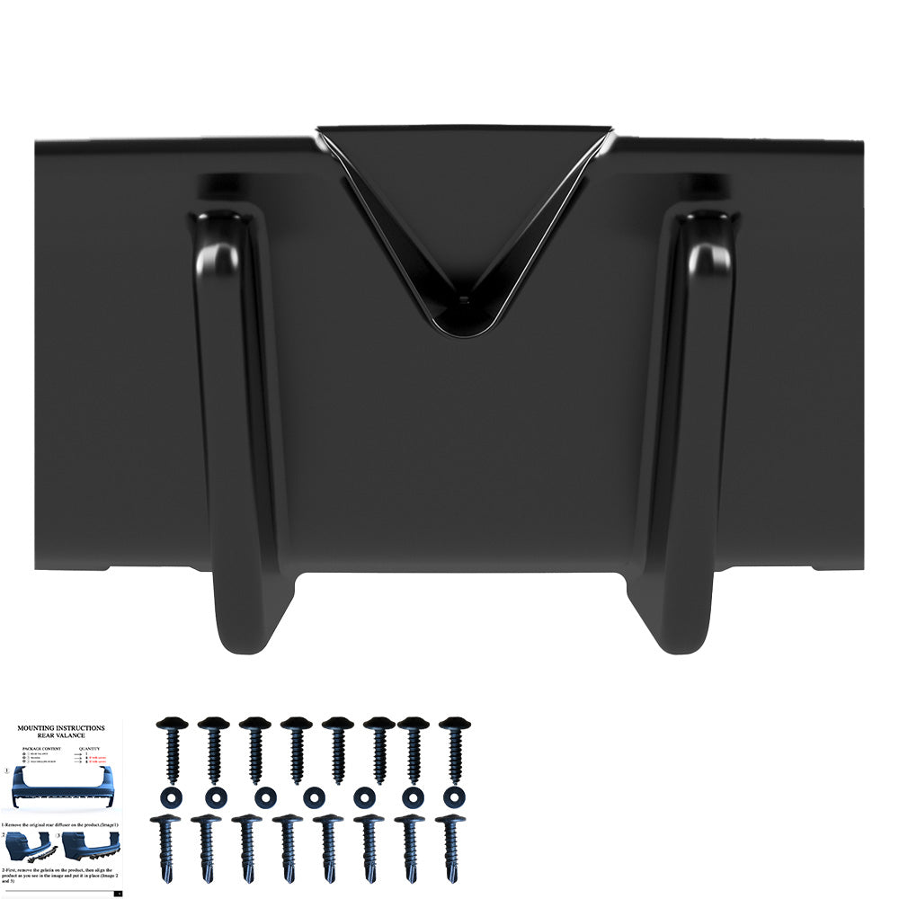Heckdiffusor passend für Alfa Romeo Giulietta 2010-2020 v2 Hochglanz Schwarz