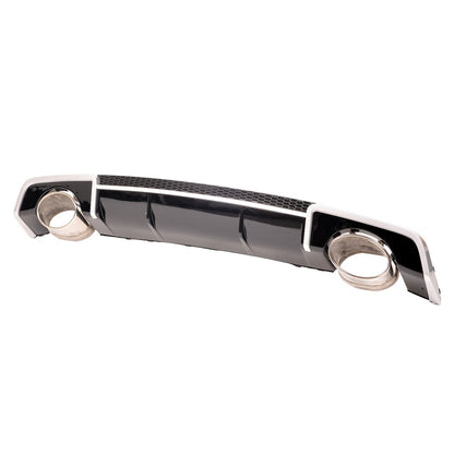Heckstoßstange Diffusor Silber & Hochglanz Schwarz passend für Audi A3 8V Limousine 2013-2015