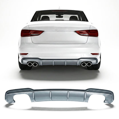 Heckstoßstange Diffusor Silbergrau passend für Audi A3 8V Limousine Facelift 2017-2021