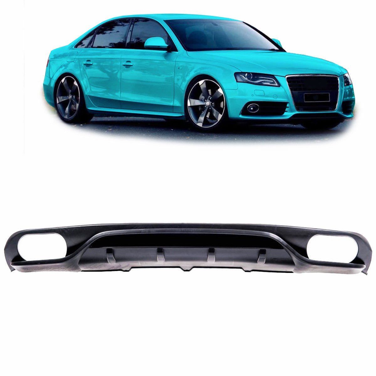 Heckdiffusor passend für Audi A4 B8 8K Limousine Avant 2008-2011
