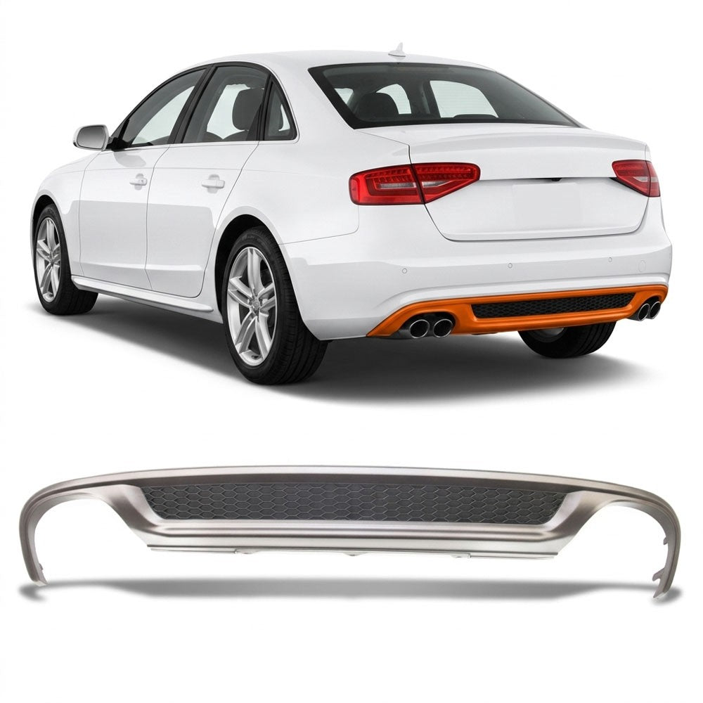 Heckstoßstange Diffusor Silbergrau passend für Audi A4 B8 8K 2012-2015