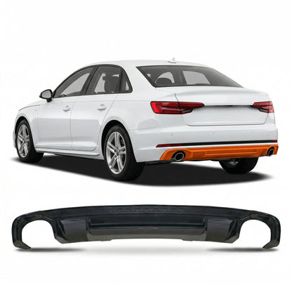 Heckdiffusor Hochglanz Schwarz passend für Audi A4 B9 8W 2015-2019