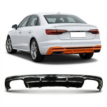 Heckdiffusor Hochglanz Schwarz passend für Audi A4 B9 8W Limousine Avant 2020-2024