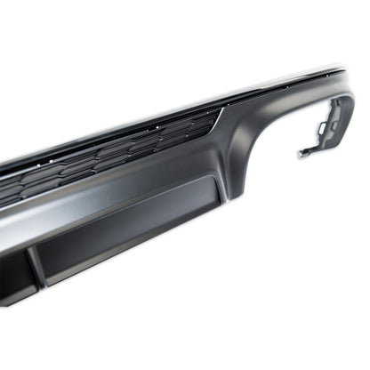 Heckdiffusor Schwarz + Schwarze Auspuffendrohre passend für Audi A6 C8 2018-2024
