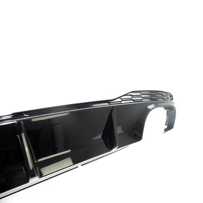 Heckdiffusor Schwarz mit Auspuffendrohren passend für Audi A7 4K Sportback 2018-2024