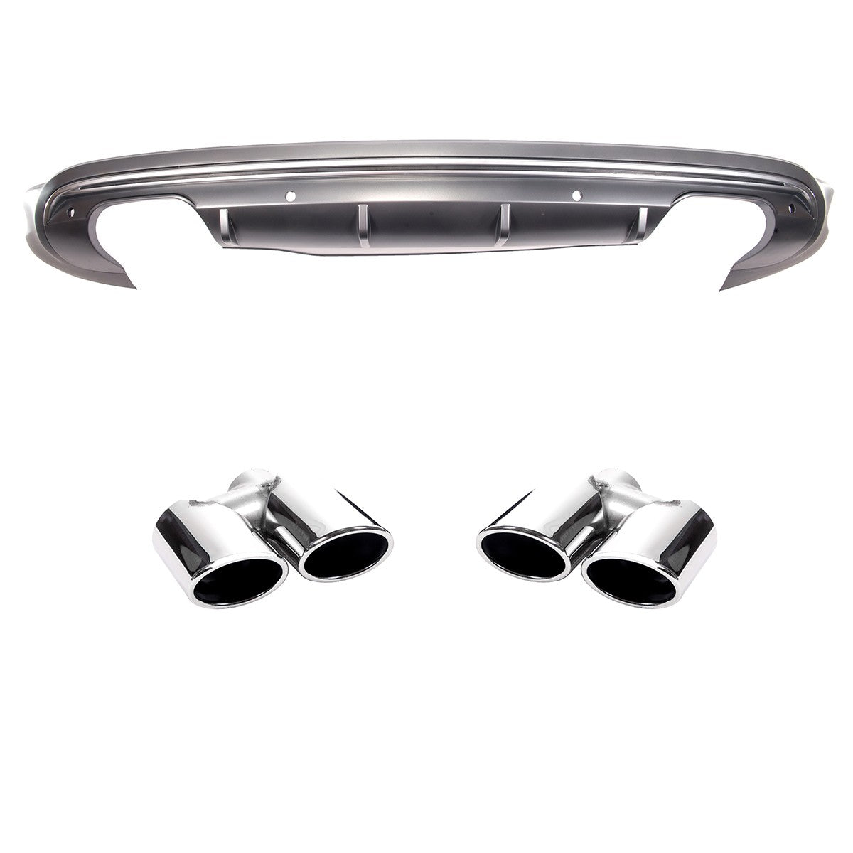 Heckstoßstange Diffusor mit PDC Silbergrau passend für Audi Q5 8R 2009-2017