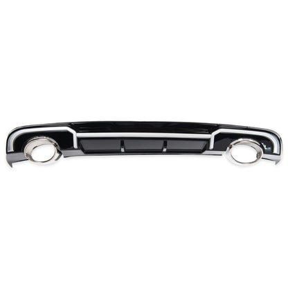 Heckdiffusor Silber Hochglanz Schwarz passend für Audi A3 8V Limousine 2016-2021
