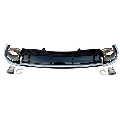Heckdiffusor Silber Hochglanz Schwarz passend für Audi A4 B9 8W 2015-2019
