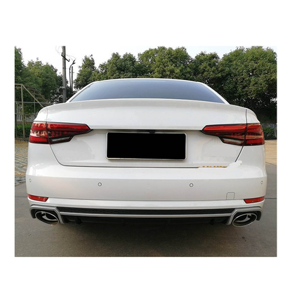 Heckdiffusor Silber Hochglanz Schwarz passend für Audi A4 B9 8W 2015-2019