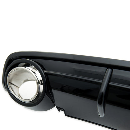 Heckdiffusor Silber Hochglanz Schwarz passend für Audi A6 C6 4F 2004-2008