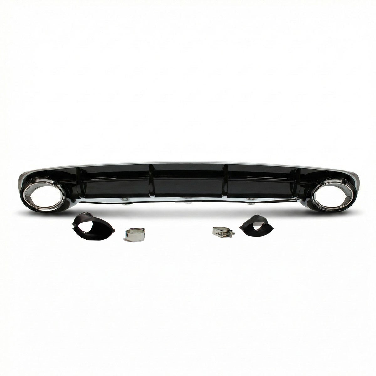 Heckstoßstange Diffusor Hochglanz Silber passend für Audi A6 C7 4G 2011-2015