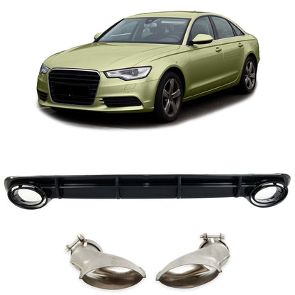 Heckdiffusor Carbon-Optik passend für Audi A6 C7 4G 2011-2015