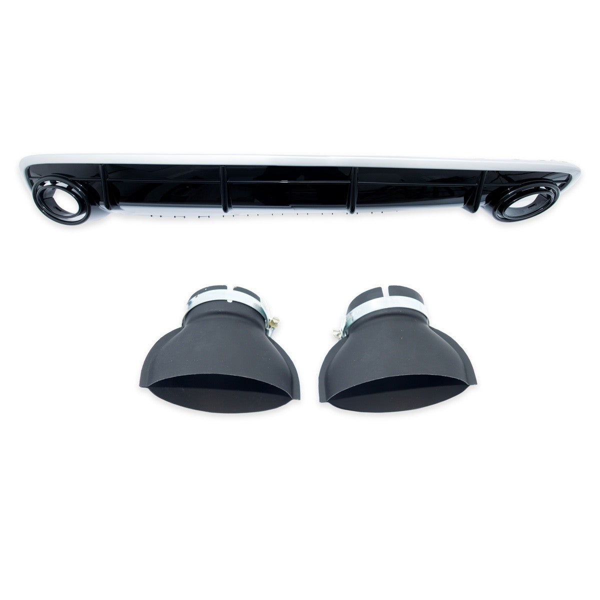 Sport Heckstoßstange Diffusor Schwarz passend für Audi Q7 (4M) 2015-2018