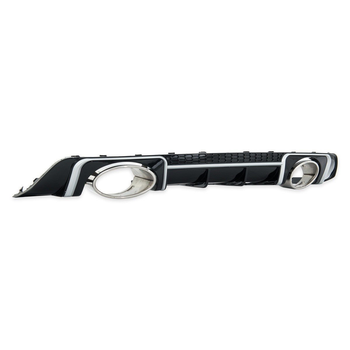 Heckstoßstange Diffusor Silber & Hochglanz Schwarz passend für Audi TT FV 8S 2014-2018