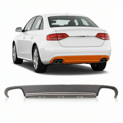 Heckdiffusor Silbergrau passend für Audi A4 B8 8K Limousine Avant 2007-2011