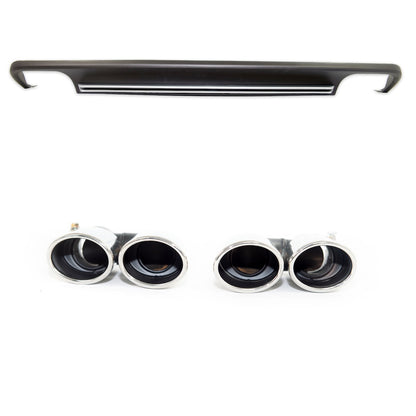 Sport Heckspoiler Diffusor mit Rohren passend für Audi A6 C7 2011-2015