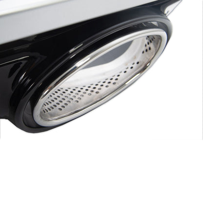 Heckstoßstange Diffusor Silber & Hochglanz Schwarz passend für Audi A7 4G Sportback 2015-2018