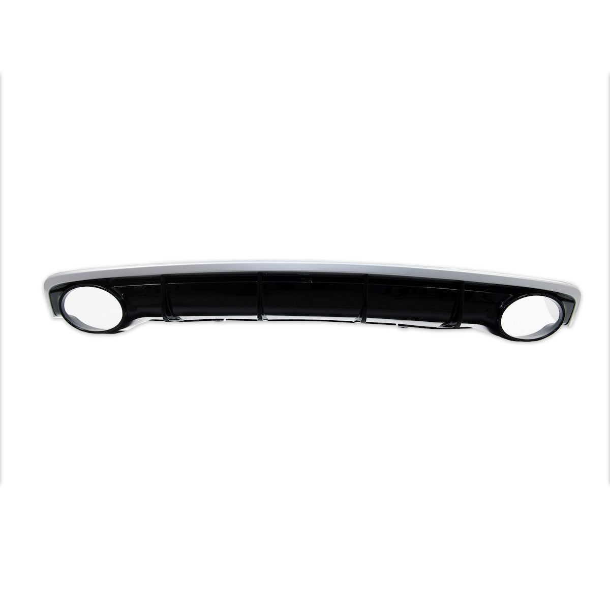 Heckstoßstange Diffusor Silber & Hochglanz Schwarz passend für Audi A7 4G Sportback 2015-2018