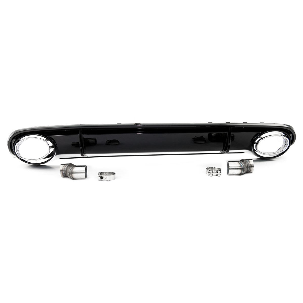 Heckdiffusor Silber Hochglanz Schwarz passend für Audi A4 B8 2007-2011