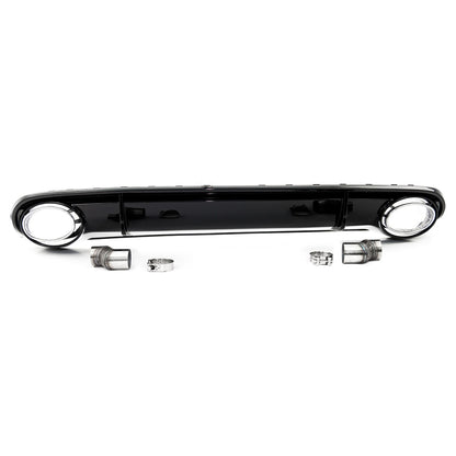 Heckdiffusor Silber Hochglanz Schwarz passend für Audi A4 B8 2007-2011