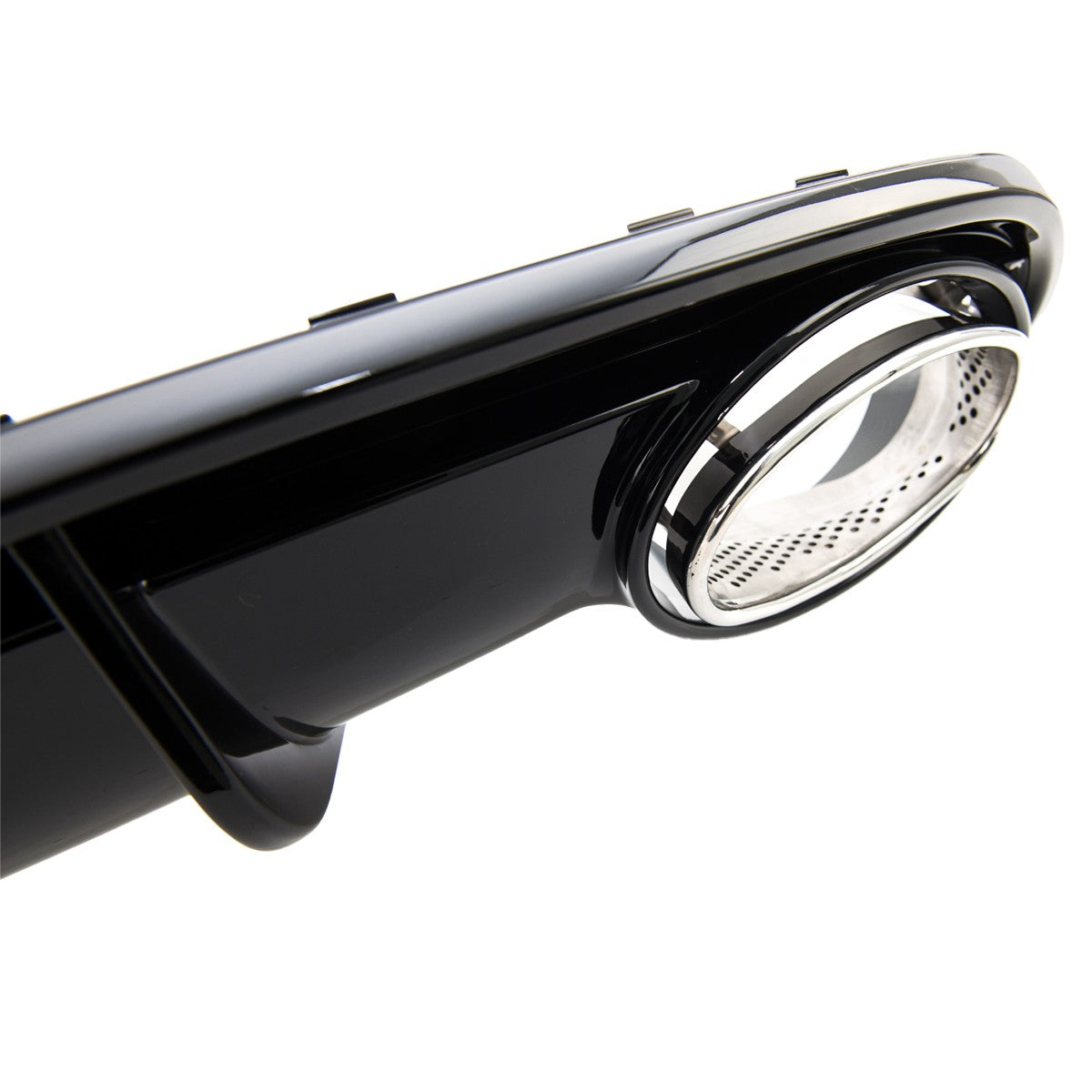 Heckdiffusor Silber Hochglanz Schwarz passend für Audi A4 B8 2007-2011