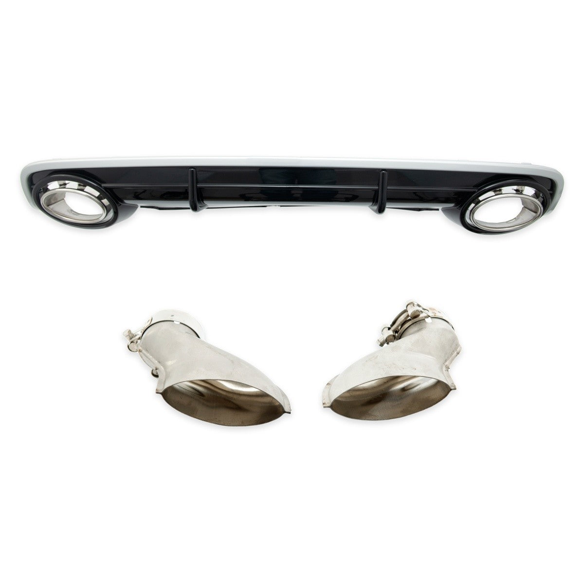 Sport Heckdiffusor mit Auspuffendrohren passend für Audi A6 C6 4F 2004-2008