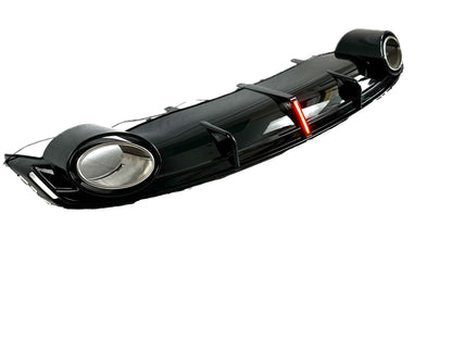 Heckstoßstange Diffusor passend für Audi A7 4G 2011-2014 Hochglanz Schwarz