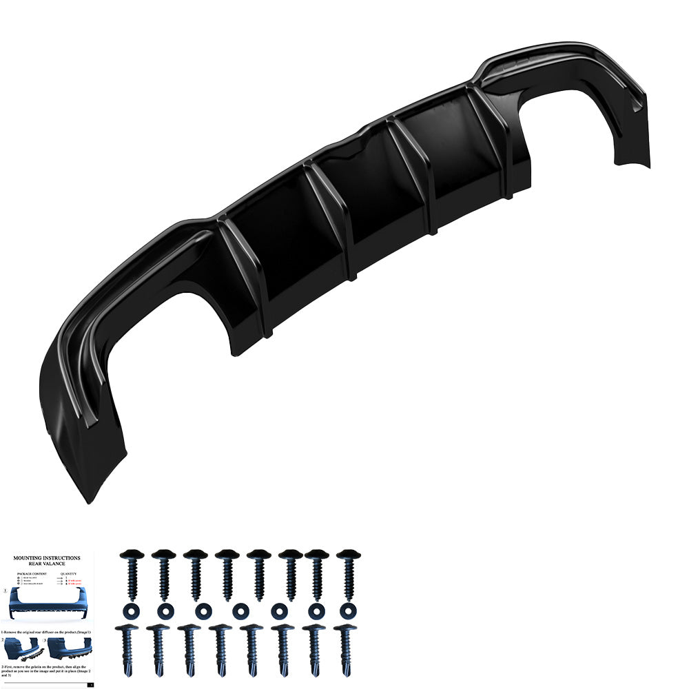 Heckstoßstange Diffusor Hochglanz Schwarz passend für Audi S3 Limousine 8V Facelift 2016-2020