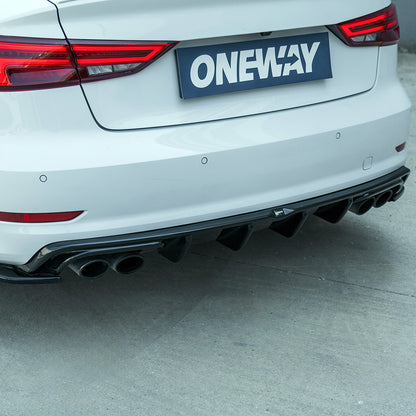 Heckstoßstange Diffusor Hochglanz Schwarz passend für Audi S3 Limousine 8V 2013-2016
