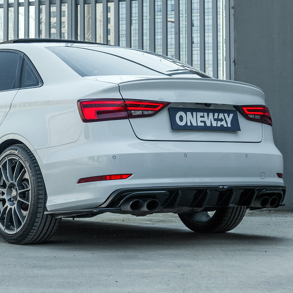 Heckstoßstange Diffusor Hochglanz Schwarz passend für Audi S3 Limousine 8V 2013-2016