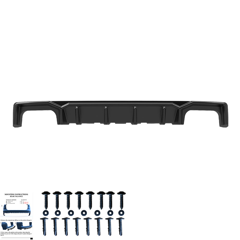 Heckstoßstange Diffusor Hochglanz Schwarz passend für Audi S6 C8 (Limousine-Avant) 2019+