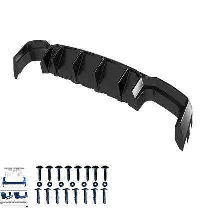 Heckstoßstange Diffusor Hochglanz Schwarz passend für Audi S6 C8 (Limousine-Avant) 2019+