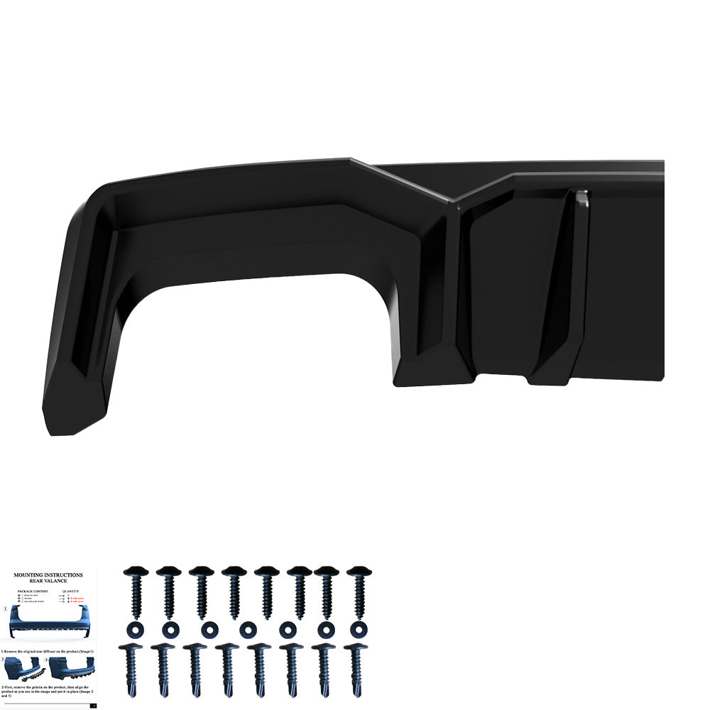 Heckstoßstange Diffusor Hochglanz Schwarz passend für Audi S6 C8 (Limousine-Avant) 2019+