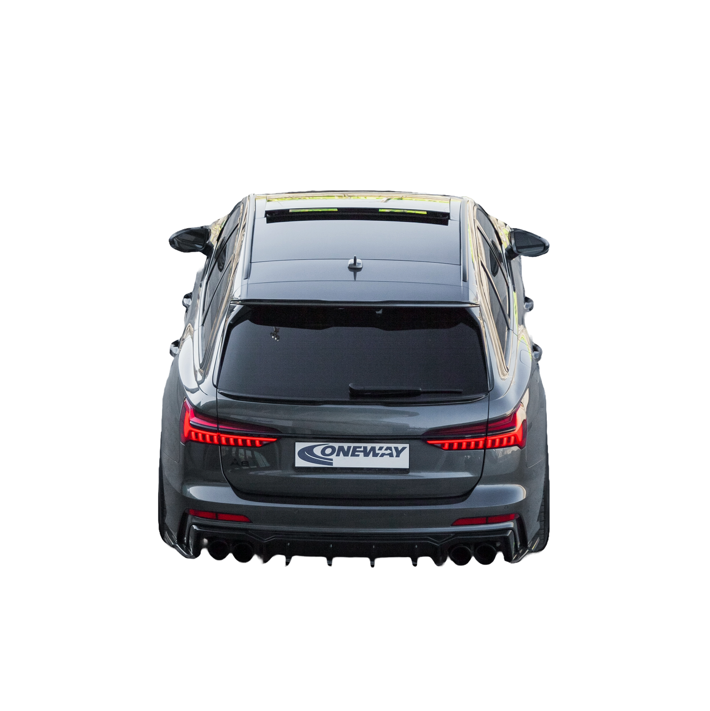 Heckstoßstange Diffusor Hochglanz Schwarz passend für Audi S6 C8 (Limousine-Avant) 2019+