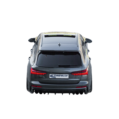 Heckstoßstange Diffusor Hochglanz Schwarz passend für Audi S6 C8 (Limousine-Avant) 2019+