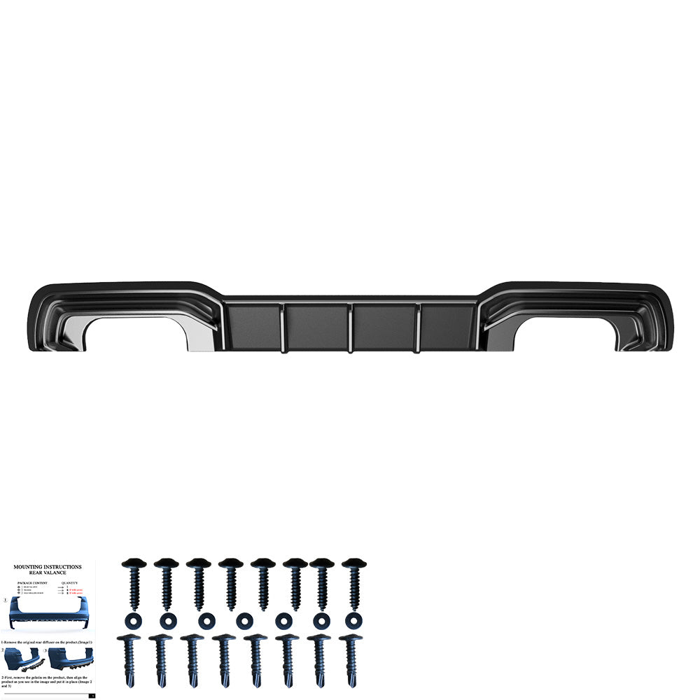 Heckdiffusor passend für Audi S3 Sportback 8V Facelift 2016-2020 Hochglanz Schwarz