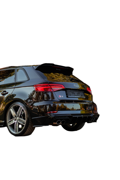 Heckdiffusor passend für Audi S3 Sportback 8V Facelift 2016-2020 Hochglanz Schwarz
