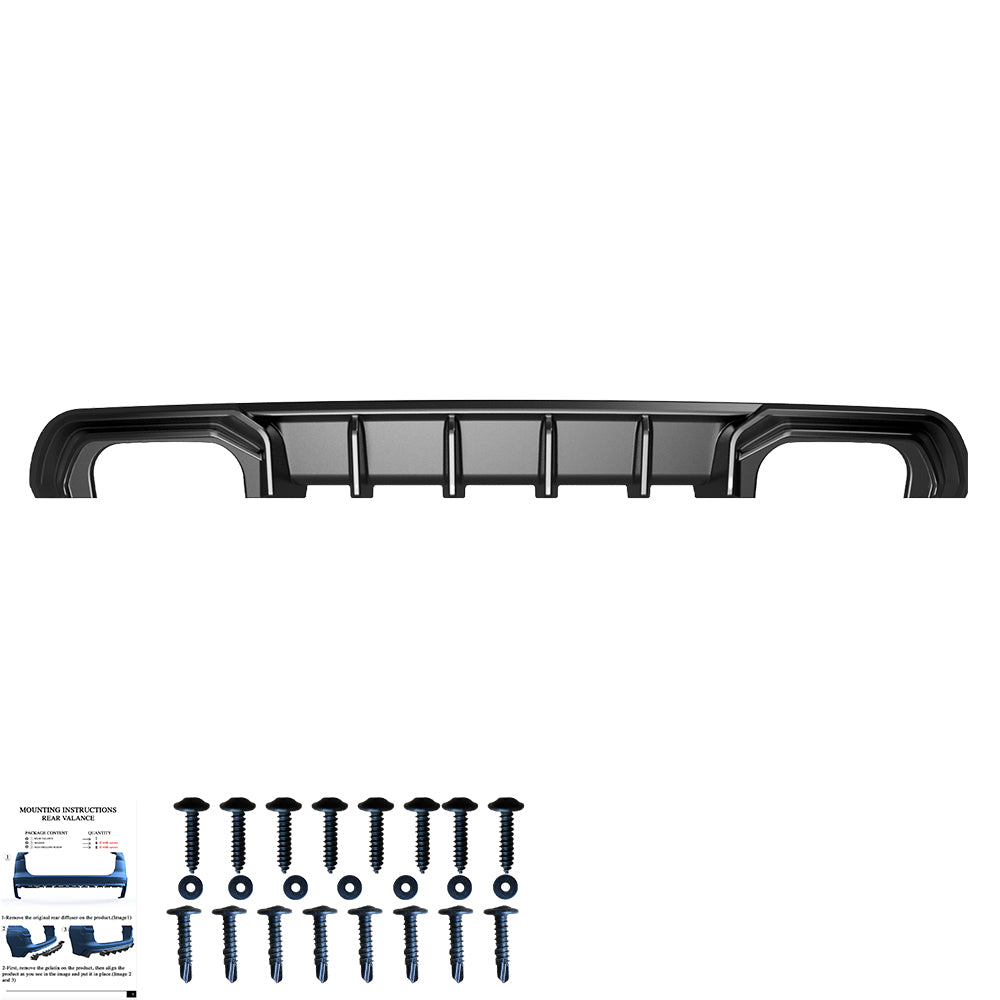 RV21.043 - Heckschürze passend für Audi A3 8V Facelift Limousine 2016-2020 Hochglanz Schwarz