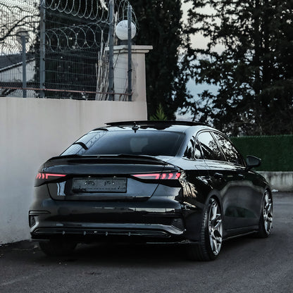 RV21.044 - Heckschürze passend für Audi A3 8Y (Limousine/Sportback) 2020-2024 Hochglanz Schwarz