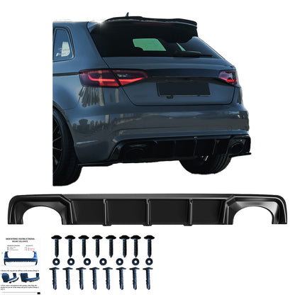 RV21.034 - Heckschürze passend für Audi RS3 Sportback 8V 2015-2016 Hochglanz Schwarz