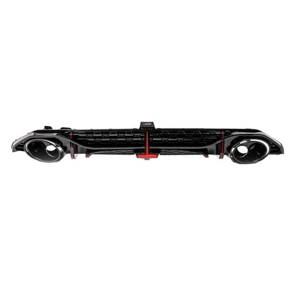 Heckdiffusor Hochglanz Schwarz mit LED passend für Audi A3 8Y Sportback 2020-2024