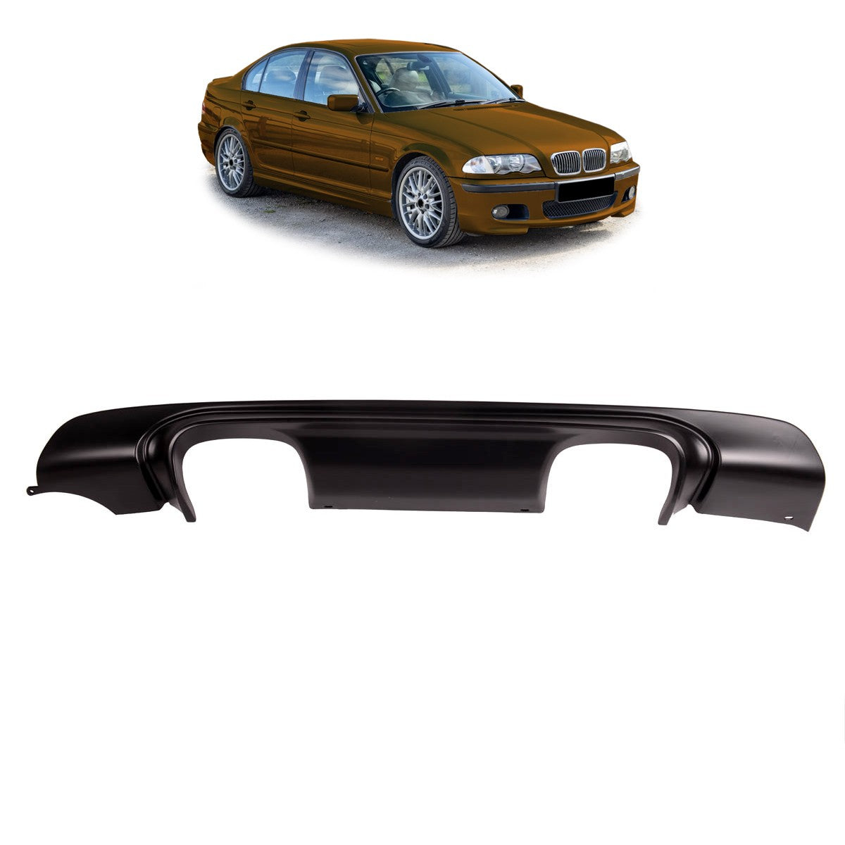 Heckdiffusor passend für BMW 3er E46 Coupé Cabrio Limousine Touring 1998-2005