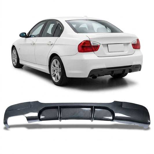 Heckstoßstange Diffusor Carbon-Optik passend für BMW 3er E90 E91 2004-2011