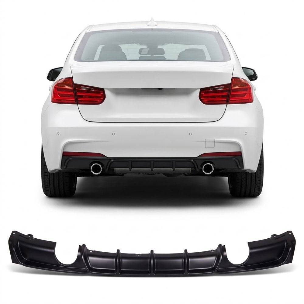 Heckstoßstange Diffusor Matt Schwarz passend für BMW 3er F30 F31 2011-2018