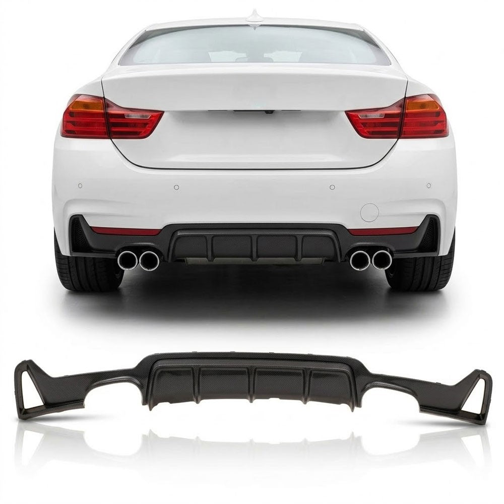 Heckdiffusor Matt Schwarz passend für BMW 4er F32 F33 F36 2013-2021