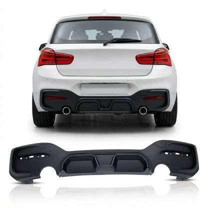Sport Heckstoßstange Diffusor Matt Schwarz passend für BMW 1er F20 F21 2015-2019