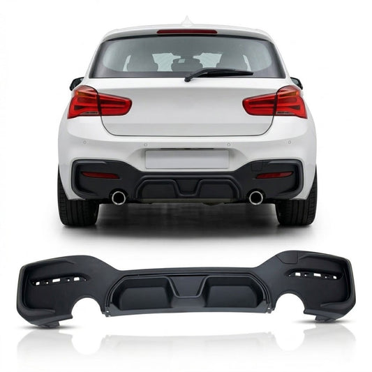 Sport Heckstoßstange Diffusor Matt Schwarz passend für BMW 1er F20 F21 2015-2019